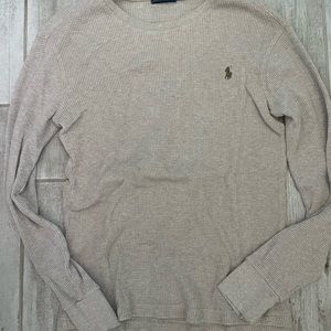 Polo by Ralph Lauren Beige Long Sleeve Tee